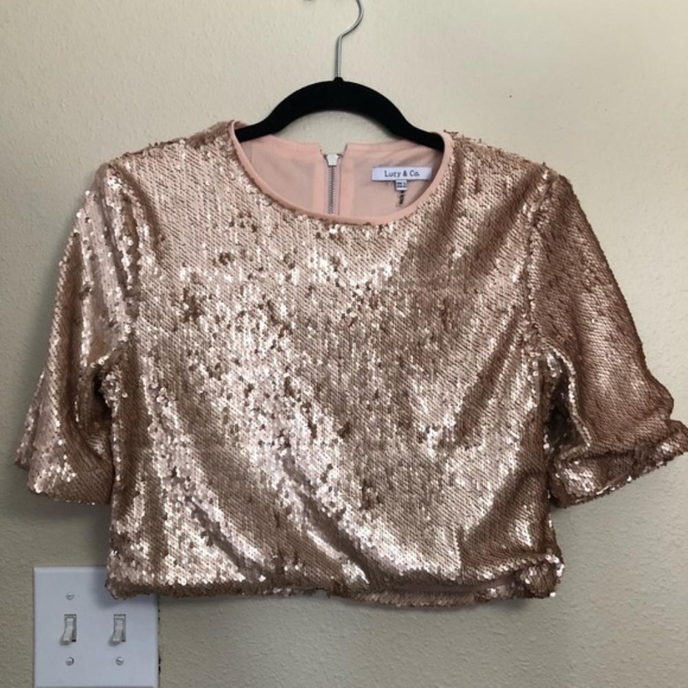 Gold Sequin Top